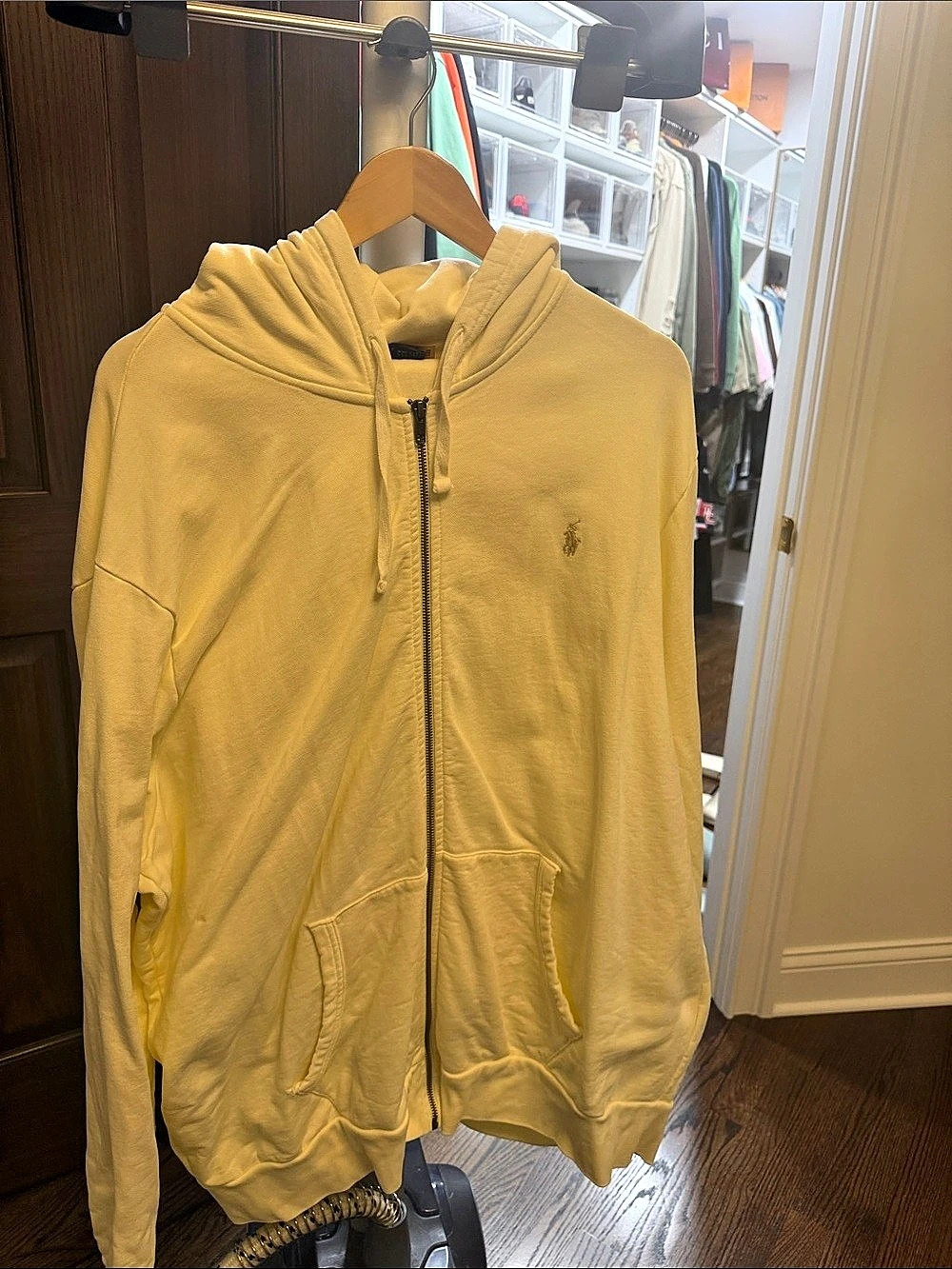 Polo Ralph Lauren Full-Zip Fleece Hoodie Yellow XXL with pants !